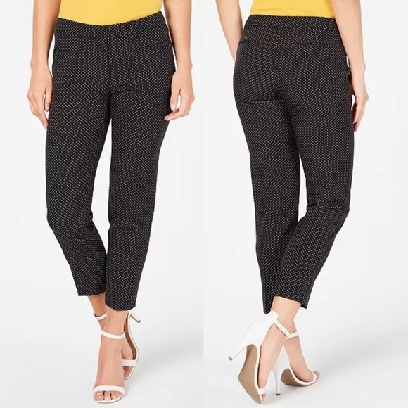 Anne Klein • Micro-Dot Cropped Pants - Picture 1 of 9